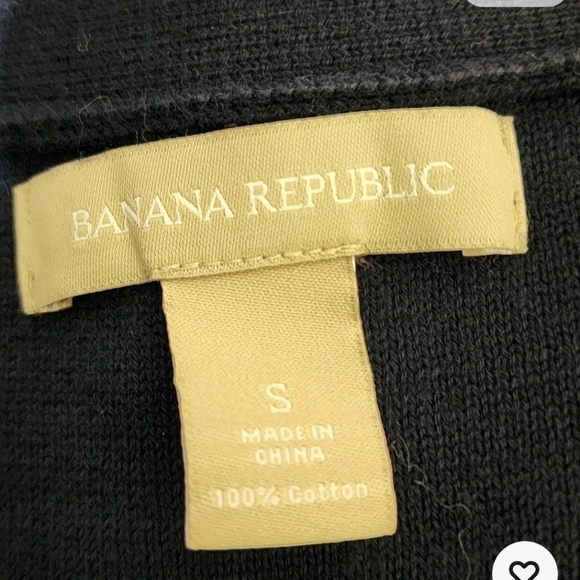 BANANA REPUBLIC size Small Striped Pullover‎ Sweater Button Classic Preppy Navy - Picture 10 of 13